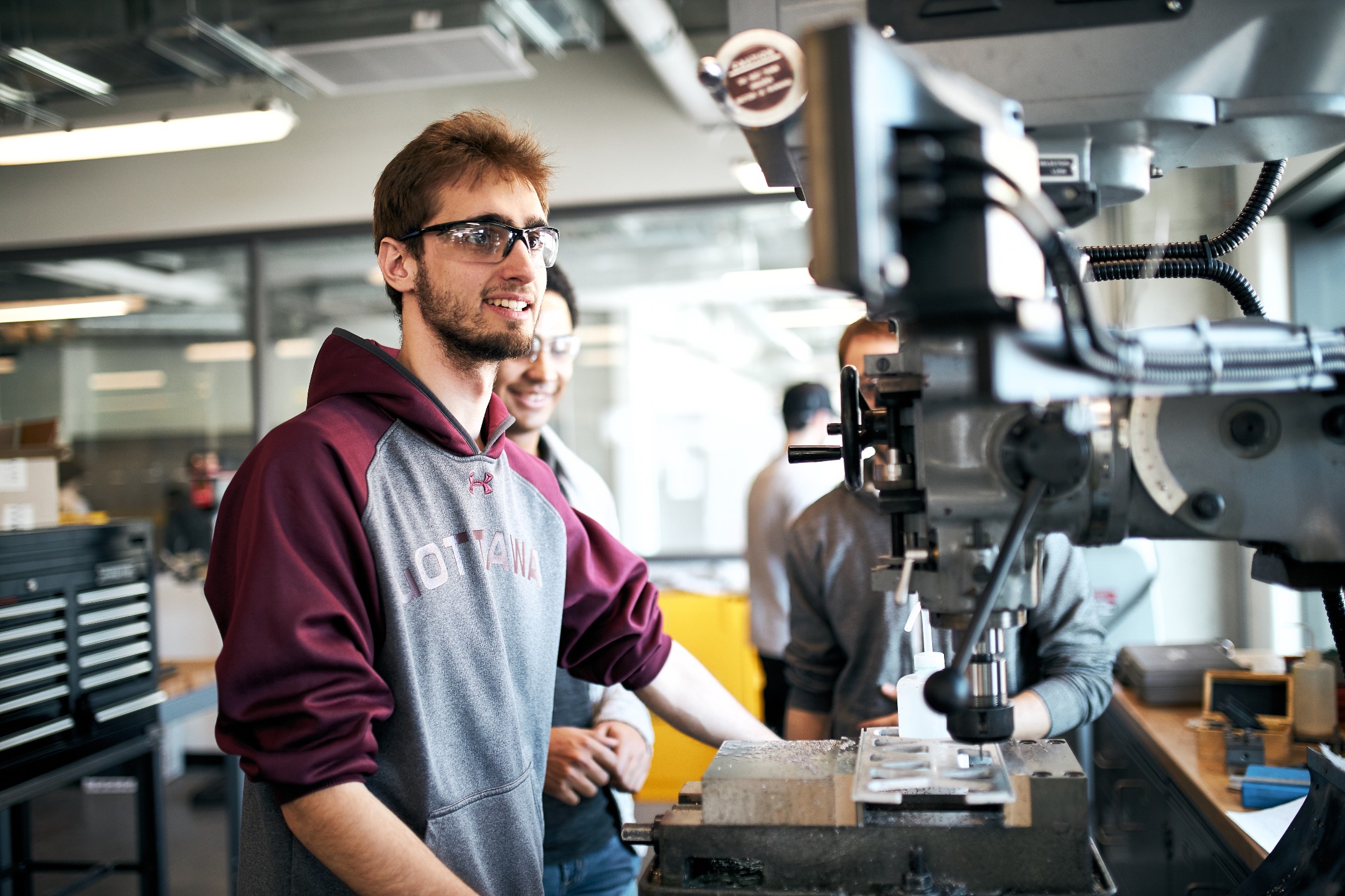 Student using Welder