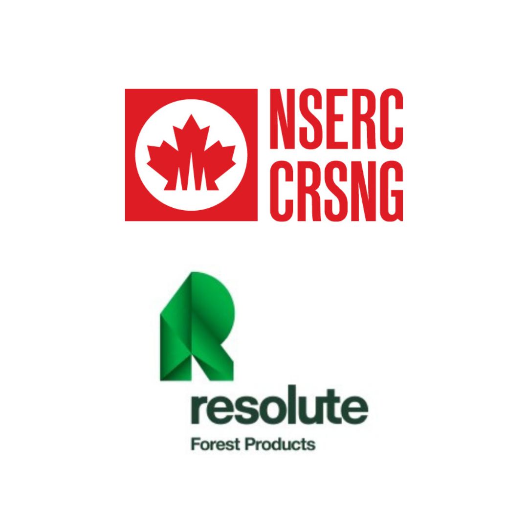 Logos of NSERC, Resolute Forest Products